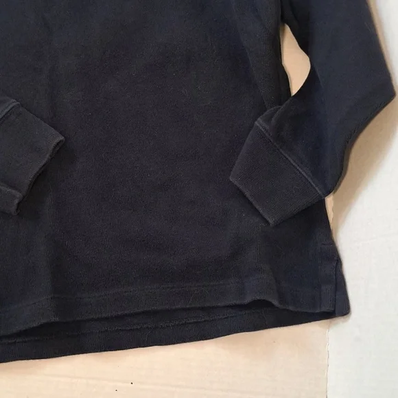 POLO RALPH LAUREN Navy Blue 1/4 Zip 100% Cotton Size M Sweater - Picture 3 of 8
